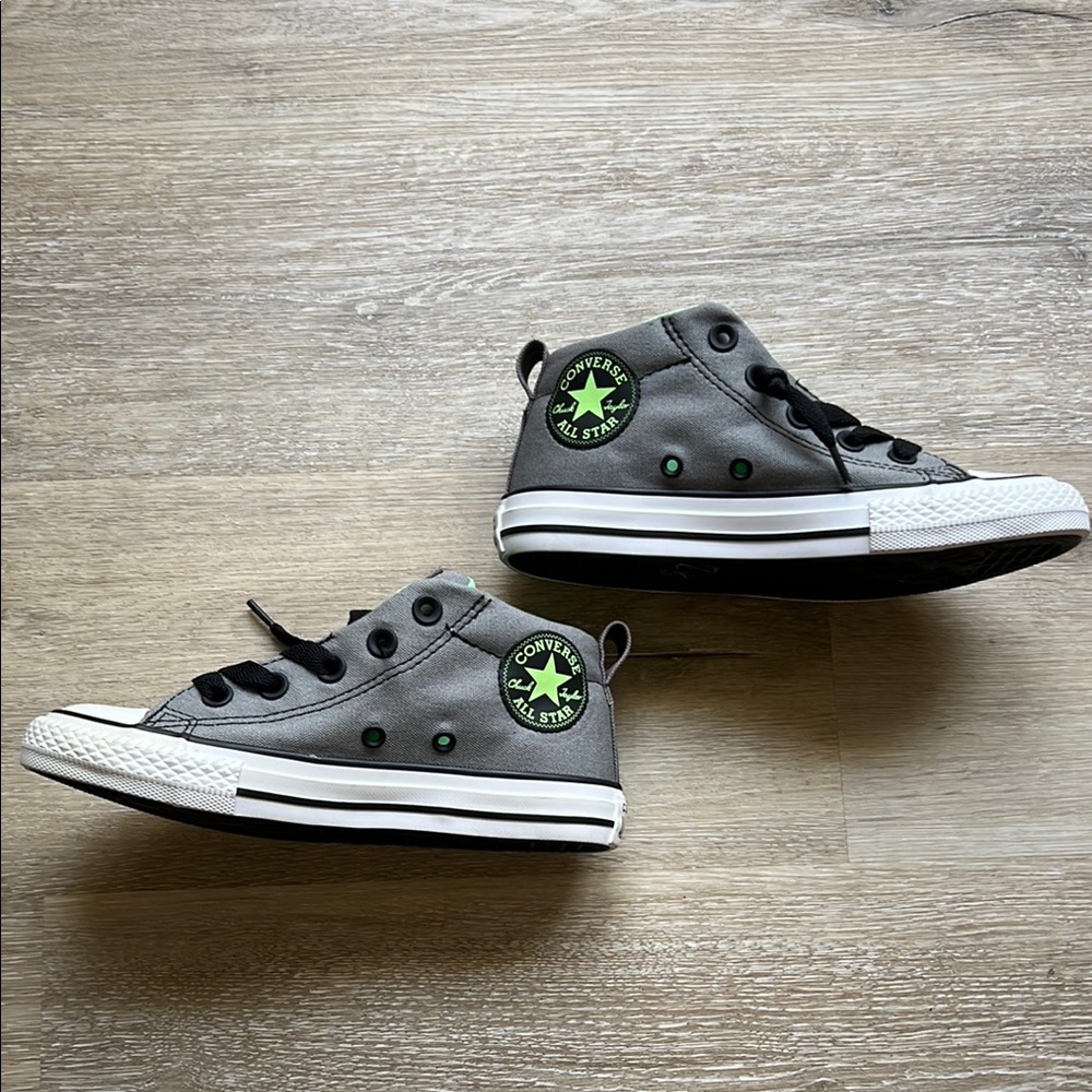 Converse Kids Sneakers - Gray and Green - Picture 3 of 6